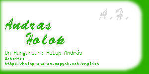 andras holop business card